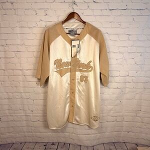 212 NYC Sports New York 03 Baseball Jersey Tan Cream USA City Series Mens XL NWT